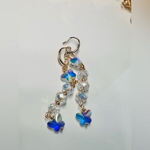 Swarovski crystals & glass Dangle  Earrings
